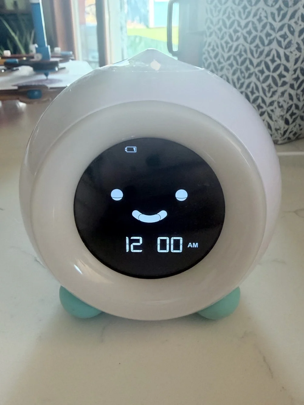 Little hippo - Mella Kids Alarm Clock - Teal